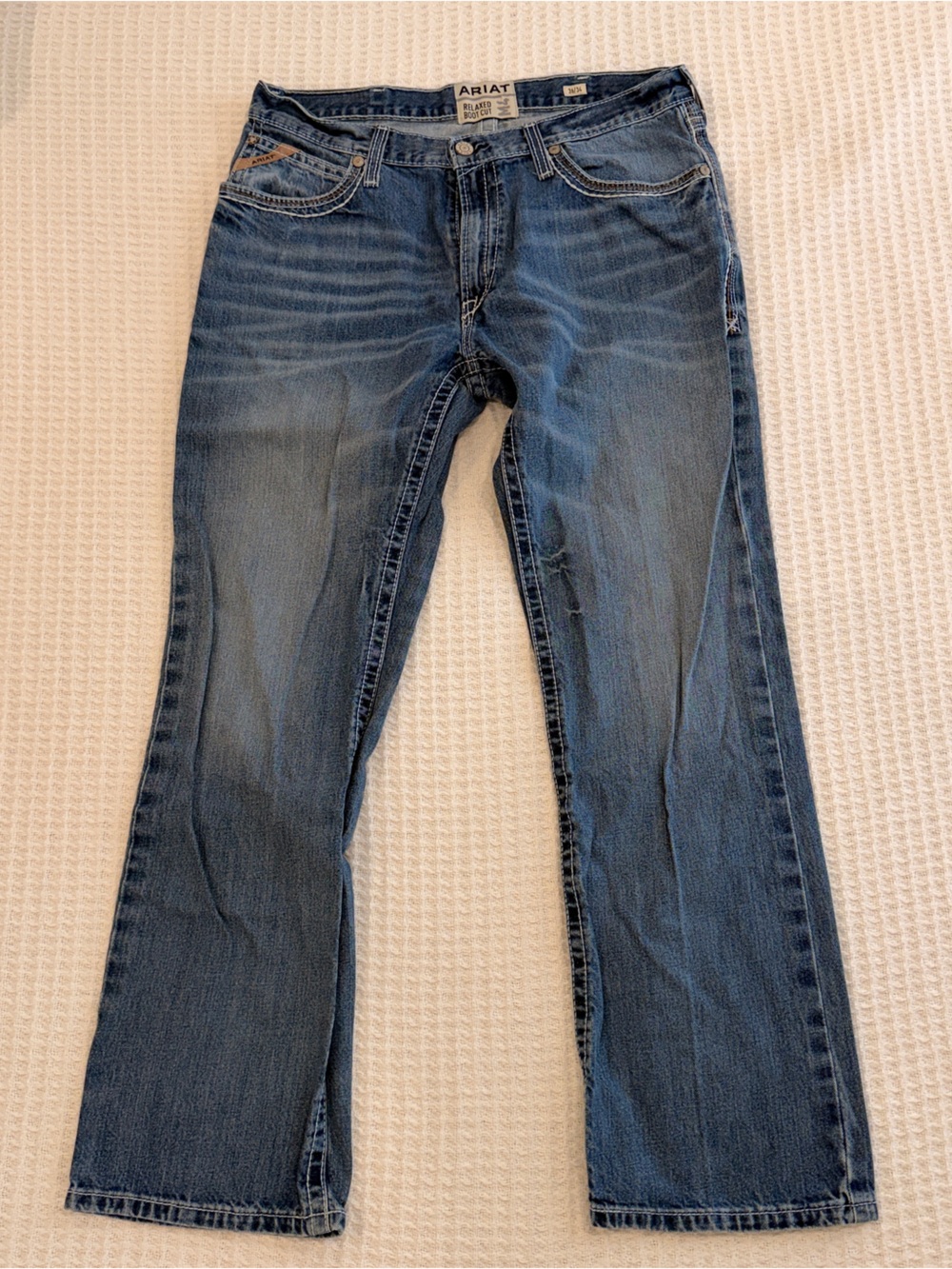 Ariat M4 Medium Blue Boot Cut Jeans 36x34
